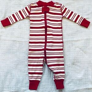 Hanna Andersson Striped Zip Sleeper w/Open Feet, 100% Organic Cotton, Size 3-6M